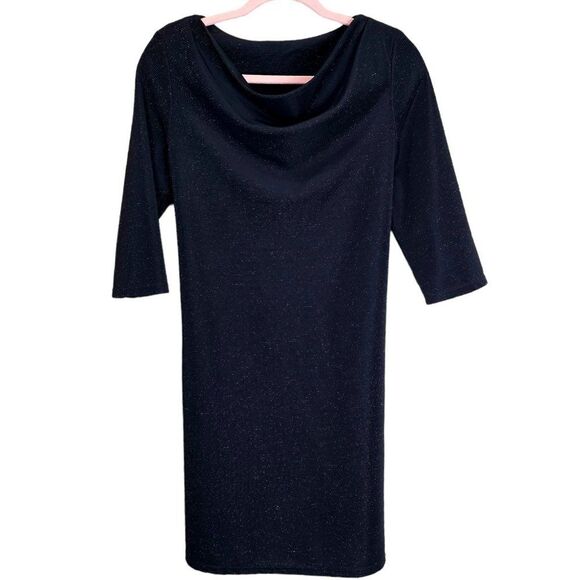 Vintage Dresses & Skirts - Vintage Take Nine Maternity Black and Metallic Dress Size Small